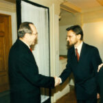 Sekretarz Obrony William Perry, ambasador Jerzy Koźmiński – Ambasada RP w Waszyngtonie, grudzień 1996